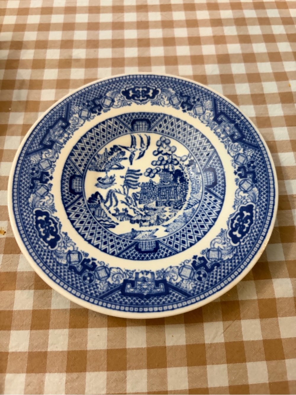 Blue Willow Porcelain Teacup & Saucer - Blue Pattern - Picture 8 of 10